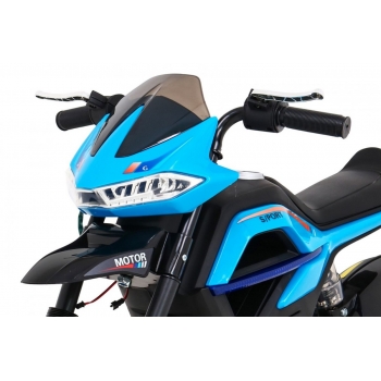 Motor dla dzieci Night Rider na akumulator Niebieski JT5158